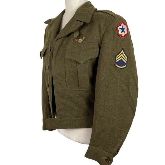 VTG Kravitz Clothing U.S. Army Infantry 100% Wool OD Jacket Made 1948 Size 34R - Picture 8 of 16